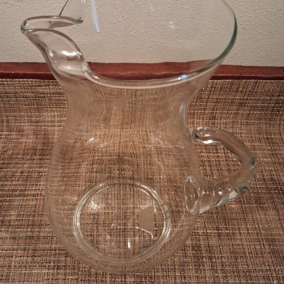Princess House Heritage Crystal Pitcher 10 in tall, 4 1/2  inches width Etched - Picture 3 of 11